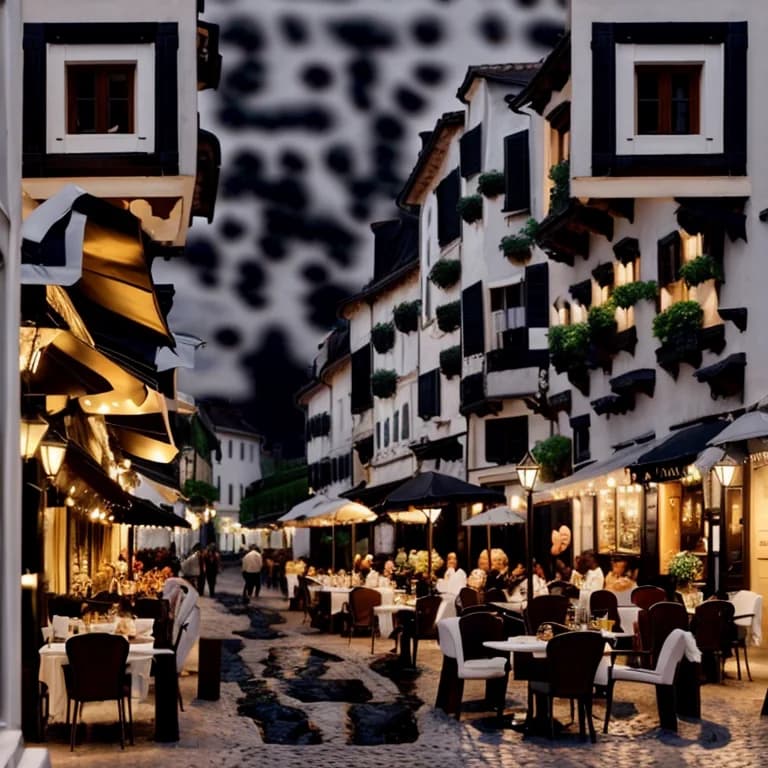 AI QR code art - Cafe Terrace