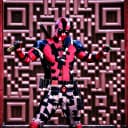 Deadpool AI QR code art