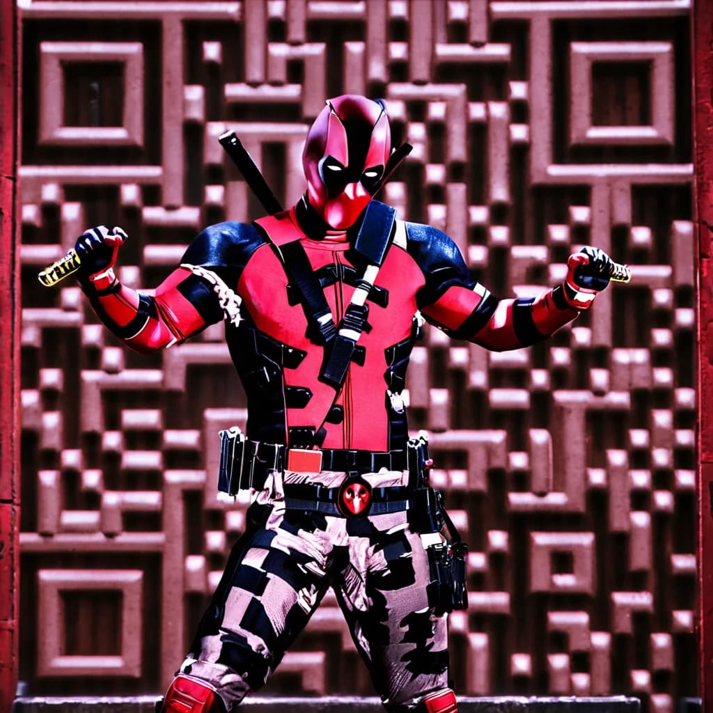 AI QR code art - Deadpool