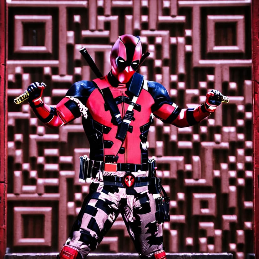 AI QR code art - Deadpool