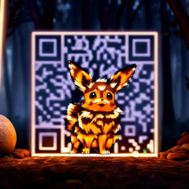 AI QR code art style: Eevee