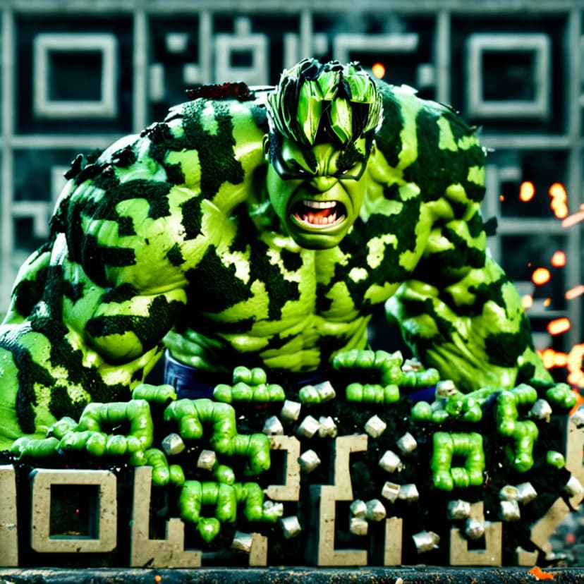 AI QR code art - Hulk