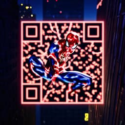 Spider-Man QR art