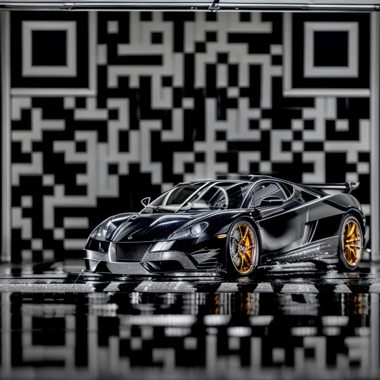 AI QR code art - Sports Car