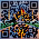 Taj Mahal AI QR code art