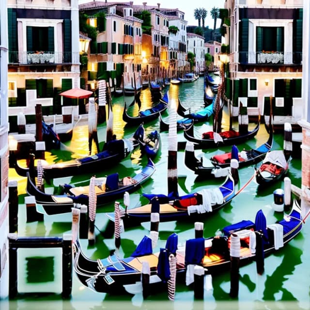 AI QR code art style: Venice