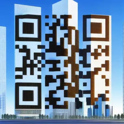 Ejemplo de arte QR con IA - estilo Azul Corporativo para uso empresarial y profesional