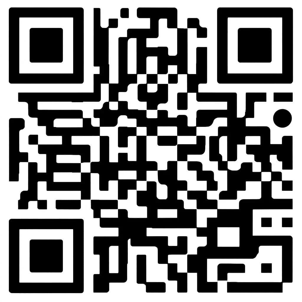 QR code padrão em preto e branco - funcional mas genérico e esquecível