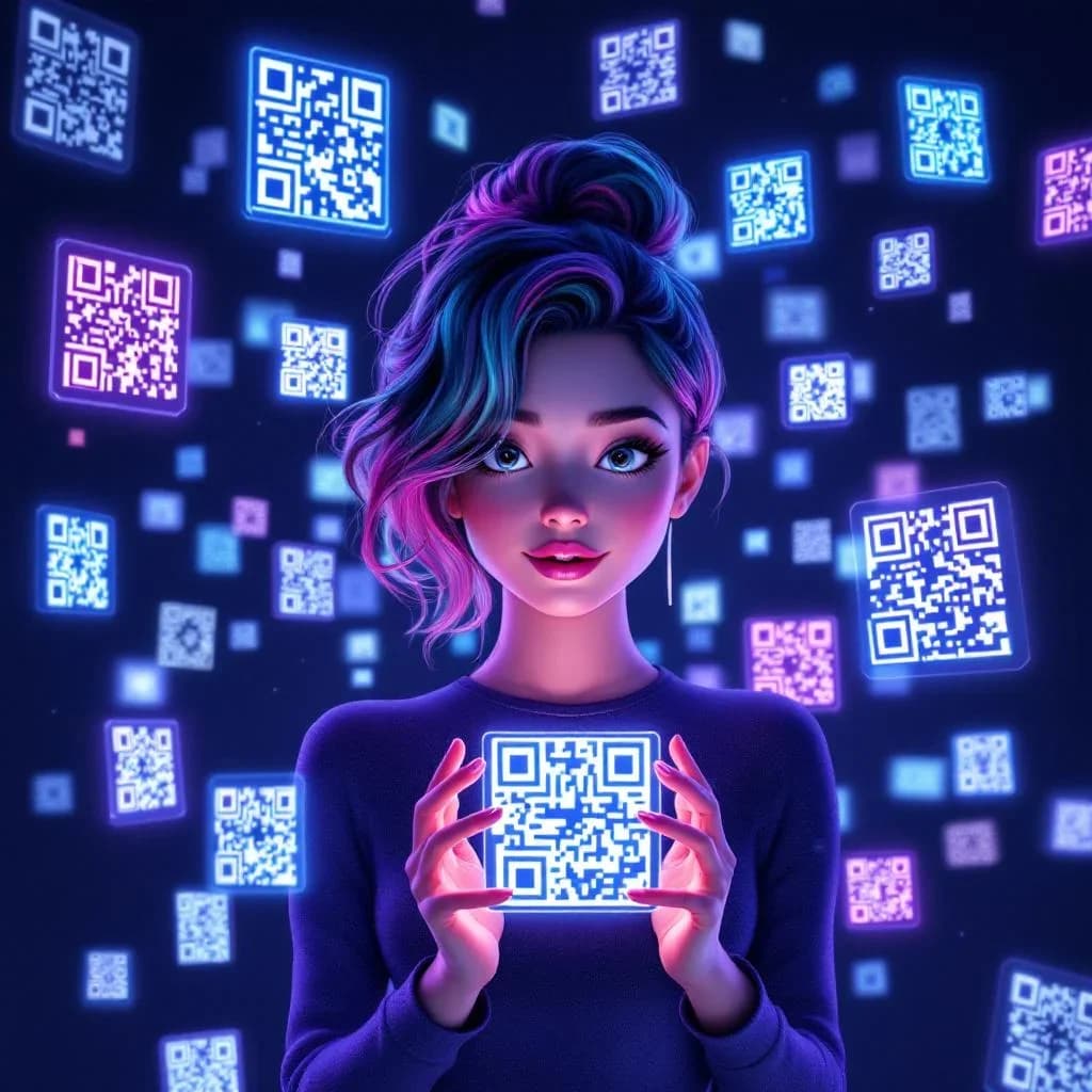 QR code com IA em estilo retrato - design artístico digno de galeria para criadores