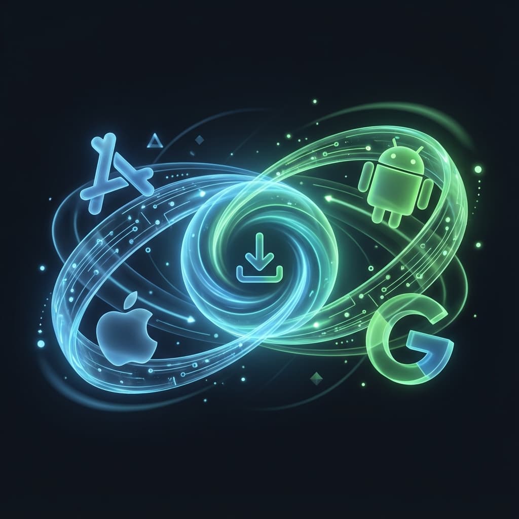 Um Código, Duas Lojas: O QR de Download de App Inteligente