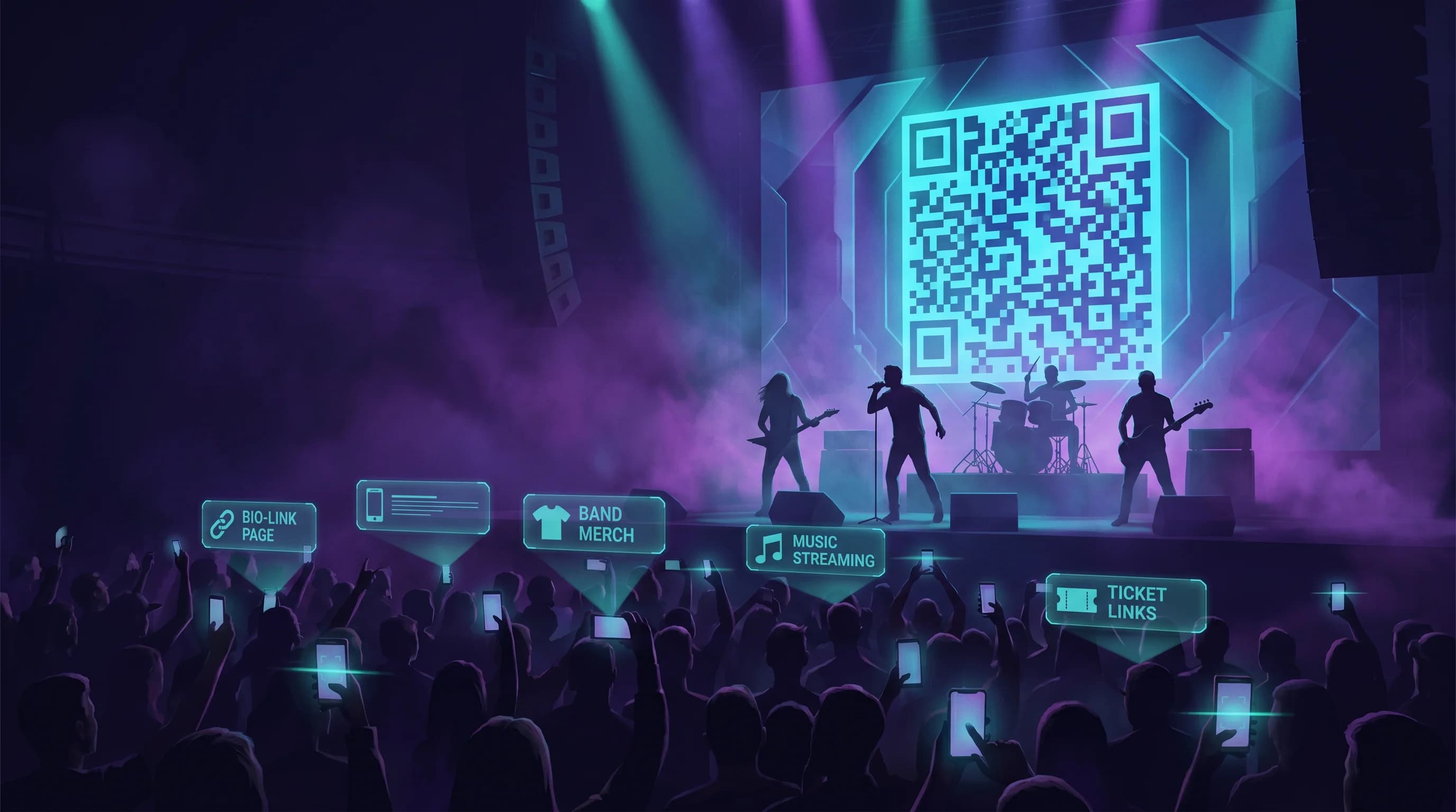 Linktree Alternative for Bands: One QR Code for Merch, Shows and Streams - QR-Verse blog
