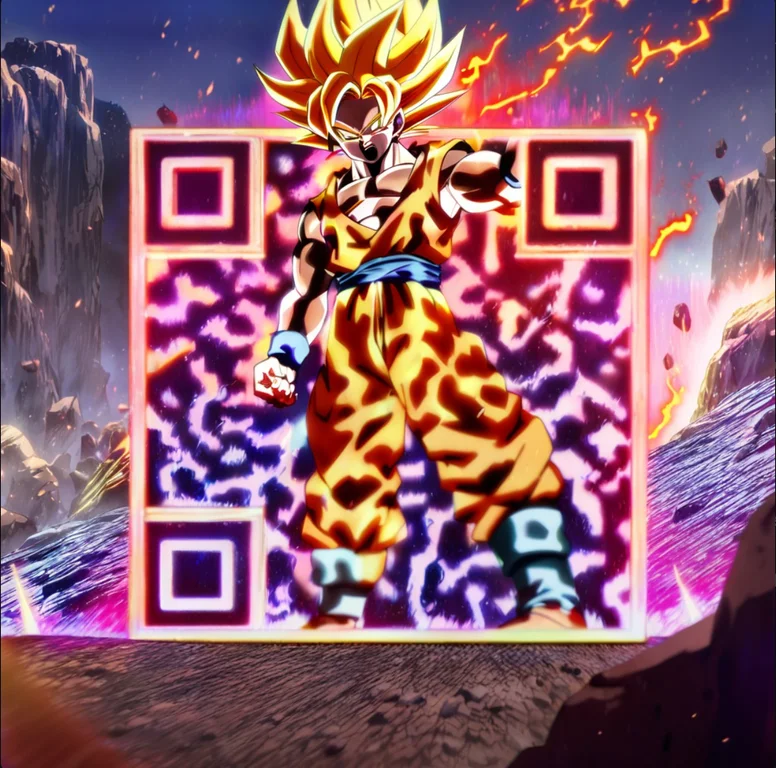 AI QR code in anime style — vibrant character art style for creative content